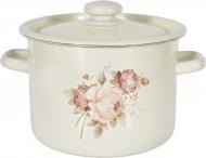 Каструля IDILIA емальована циліндрична 5,5 л Троянда